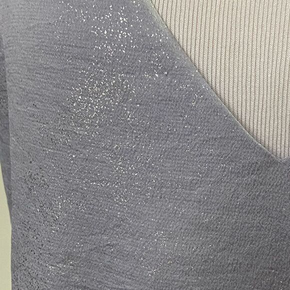 NWT EXPRESS Silver Shimmer Tank Top - Picture 4 of 4